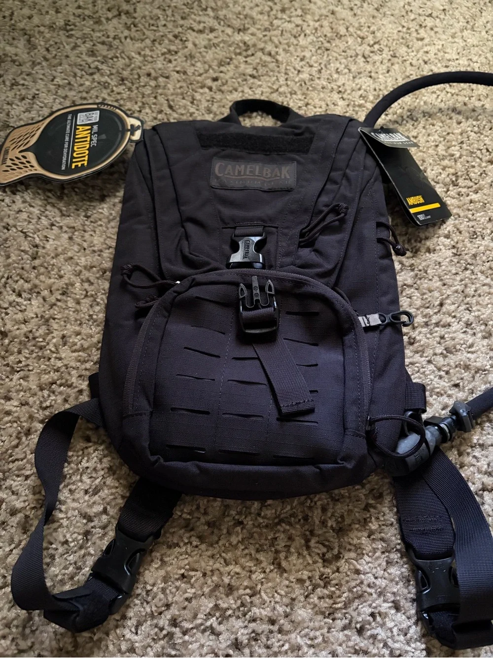Camelbak Black Hydration Backpack with Drinking Tube